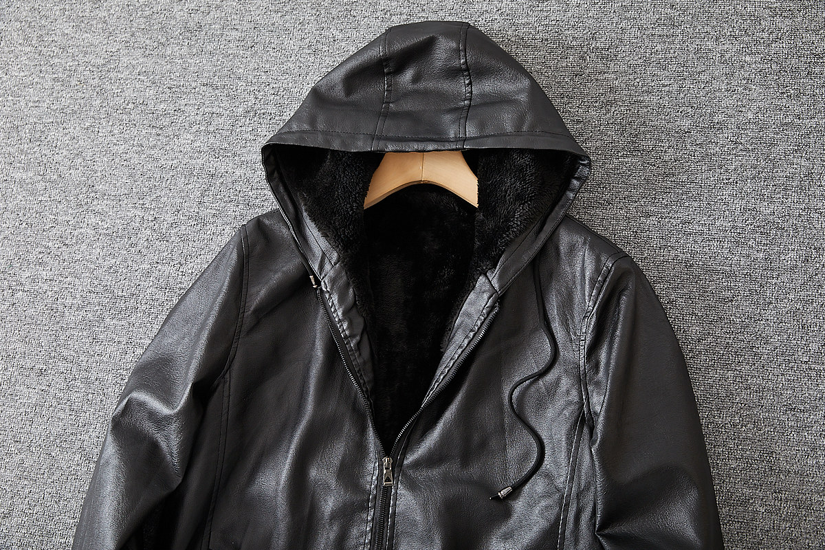 捡漏福利！内里加绒加厚！外贸尾货男士秋冬休闲连帽皮衣夹克外套,淘宝优惠券,粉丝福利购,淘宝优惠卷