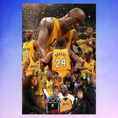 kobe科比海报墙贴篮球周边黑曼巴电竞房间卧室励志男生床头背景贴 - 图0