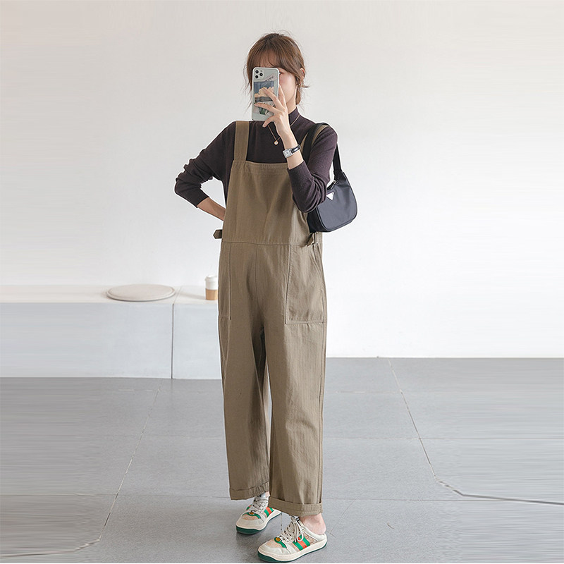 韩国小姐姐~孕妇装春秋装时尚背带裤两件套小个子女吊带裤套装裤,淘宝优惠券,粉丝福利购,淘宝优惠卷