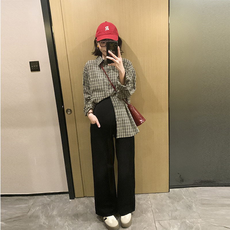 孕妇黑色显瘦裤子春秋外穿2026新款秋季直筒阔腿裤休闲长裤女秋装,淘宝优惠券,粉丝福利购,淘宝优惠卷