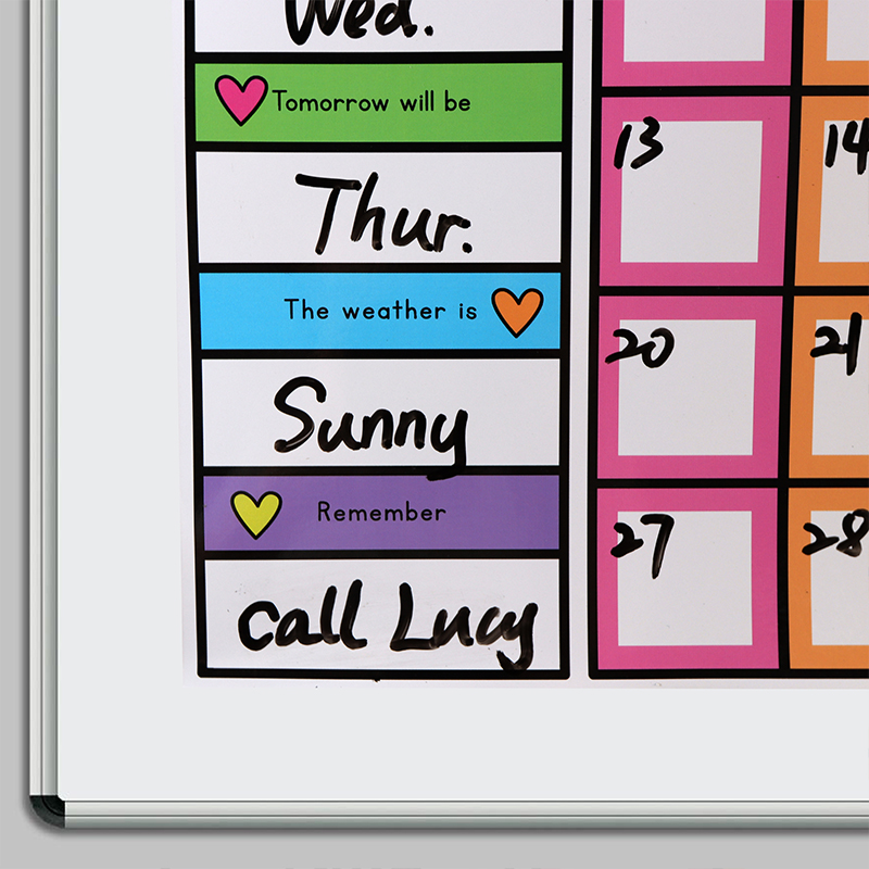 可擦写计划表日历备忘录磁贴冰箱白板黑板留言板英语简约日期教学,淘宝优惠券,粉丝福利购,淘宝优惠卷