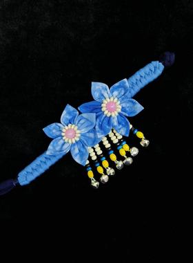 女布艺棉麻民族风扎染手链