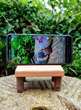 原生态桌面摆件实木小凳子创意原木手工微型排椅装饰品拍照道具