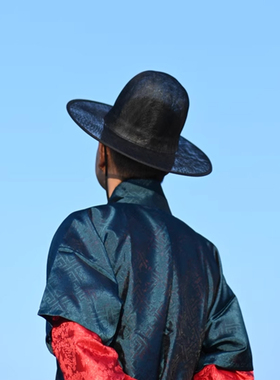 明制麻纱大帽汉服大圆帽轻薄透气