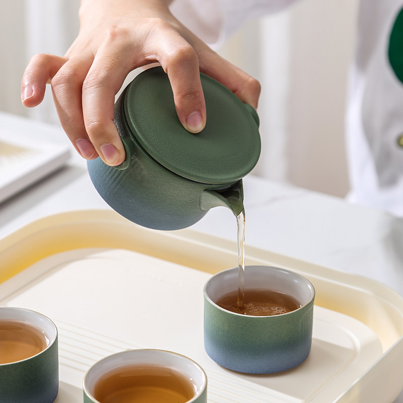 Songfa Porcelain Portable Travel Outdoor Car Tea Set