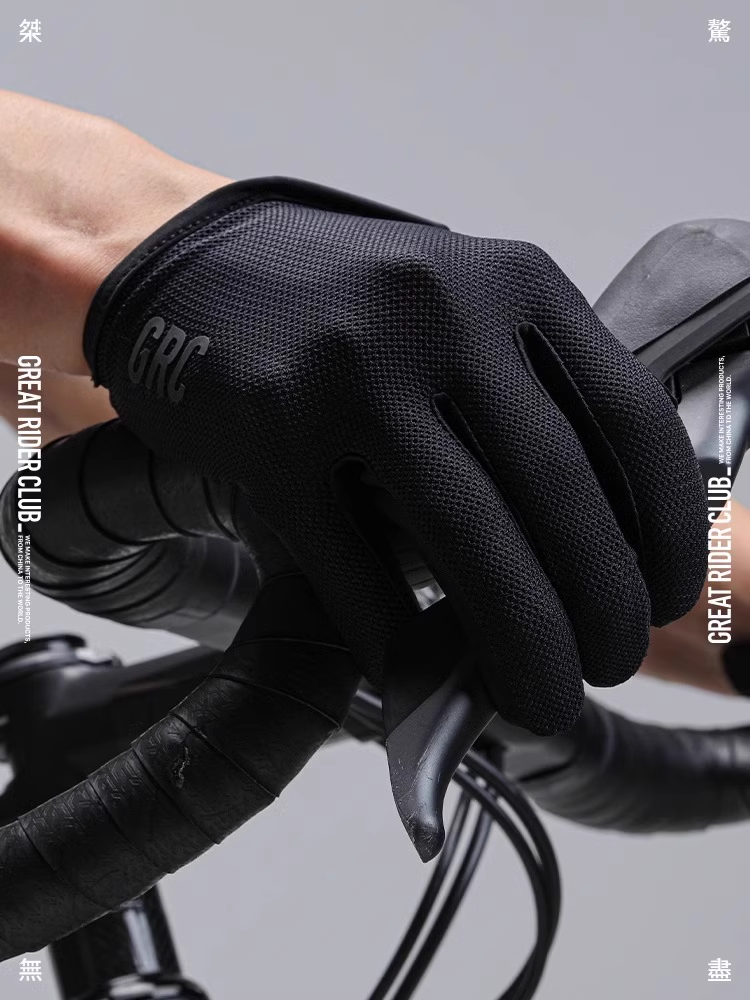 GRC桀骜无尽骑行手套长指触屏抓绒秋冬公路车山地自行车全指手套 - 图2
