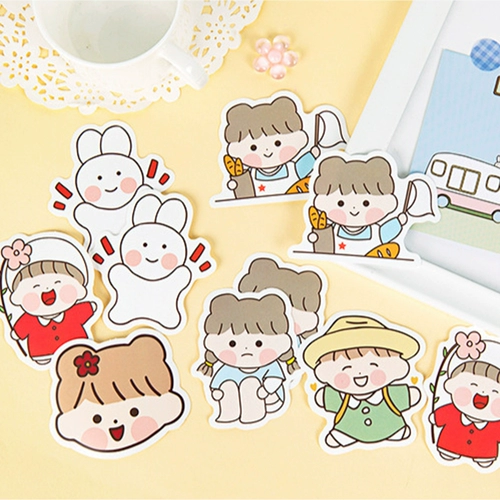 Мультяшная наклейка, креативная сумка, милый чемодан, украшение для ногтей, наклейки