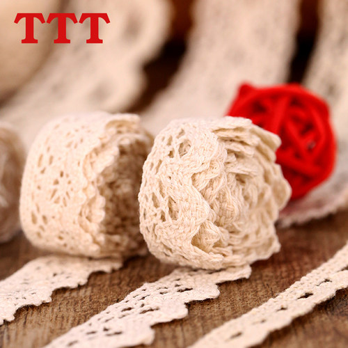 棉线蕾丝花边辅料装饰蕾丝带镂空花边带布艺手工DIY服装窗帘材料 - 图1