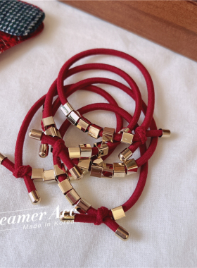 韩国进口新年大红绳网红头饰