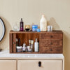 Solid wood desktop drawer storage cabinet tea set storage rack