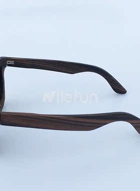 墨镜百搭黑檀木银色偏光太阳镜