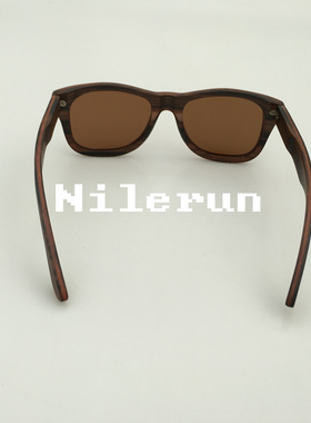 墨镜黑檀木茶色偏光太阳镜