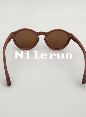 墨镜古典风圆形框架茶色太阳眼镜