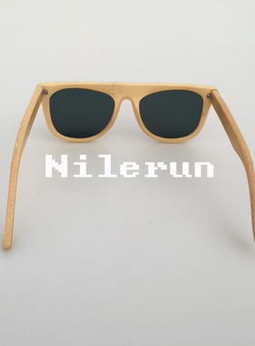 墨镜竹子大框红色彩膜偏光太阳镜