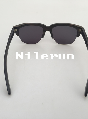 墨镜黑檀木半框偏光太阳眼镜