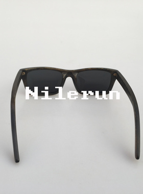 墨镜黑色长方形竹制复古风太阳镜