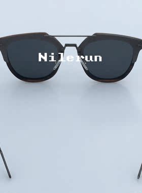 墨镜时尚风枪灰色黑檀木太阳镜