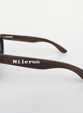 墨镜黑色复古风偏光竹制太阳眼镜