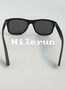 经典蓝色滑板木大框太阳镜大脸遮阳镜偏光墨镜