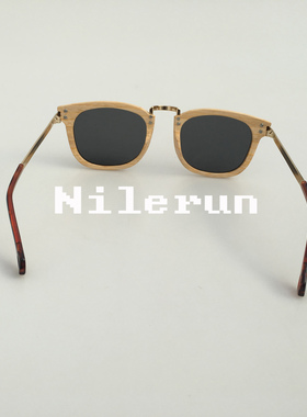 墨镜时尚风鼻梁竹子框架太阳镜