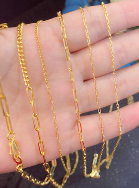 铜十字女久不掉色锁骨项链可碰水