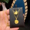 Golden rose jewelry set for women light luxury sand gold