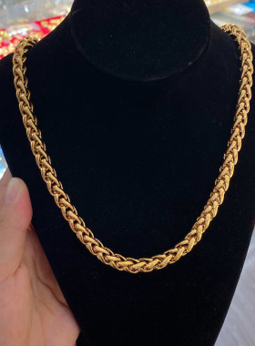 黄铜合金肖邦男女厚金项链不掉色
