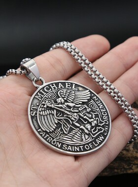 欧美复古希腊神话天使圆形吊牌