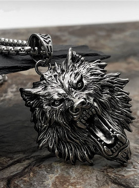 吊坠项链潮男朋克霸气钛钢欧美