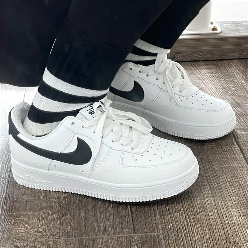 耐克Nike Air Force 1 AF1黑白小权志龙板鞋CT3839-CT2302-100