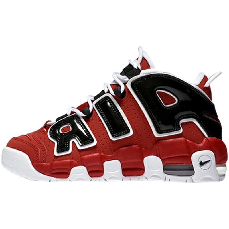 Nike Air More Uptempo 大AIR皮蓬 黑红公牛篮球鞋 415082-600 - 图3