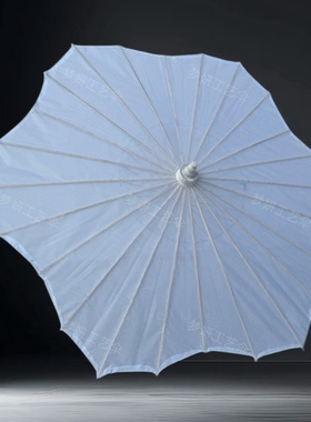 异形国风白色油纸布伞摄影舞蹈婚礼道具伞手工DIY绘画伞装饰伞