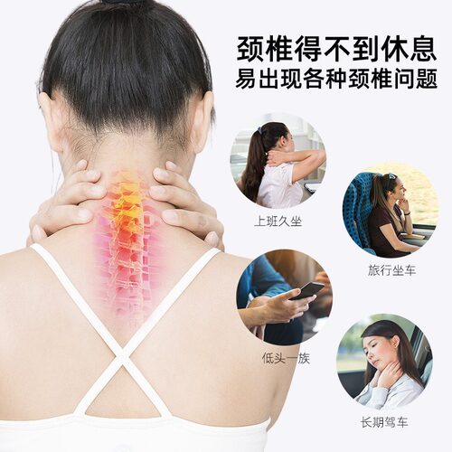 荞麦壳U型枕便携旅行颈枕午休睡觉枕头舒适护颈枕高度可调便携枕 - 图0