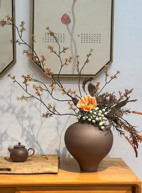 宋代美学陶瓷花瓶高级插花禅意