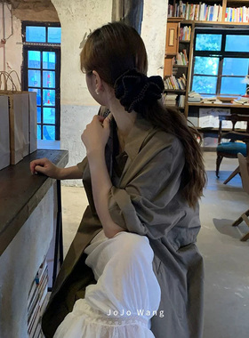洋气深色单宁~牛仔发圈女气质