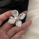Big flower ring ~ Metal presence open ring ring fashionable minimalist fashion high-end simple Korean