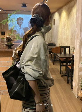英伦~复古格纹气质发圈女扎头发