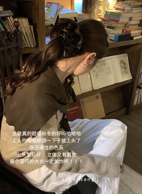 暗棕~豹纹朵！高级感大肠圈发圈