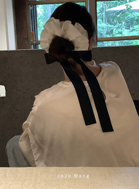 中古味道~黑白系百搭气质发圈女