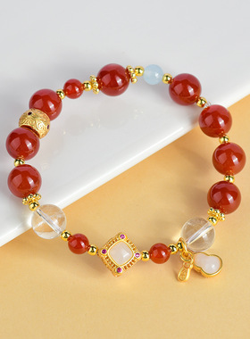 杭州灵隐天然红玛瑙葫芦