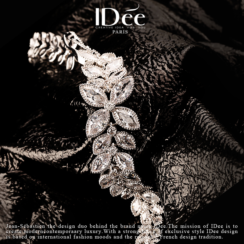 法国idee叶子女潮高级感百搭手链 idee手链