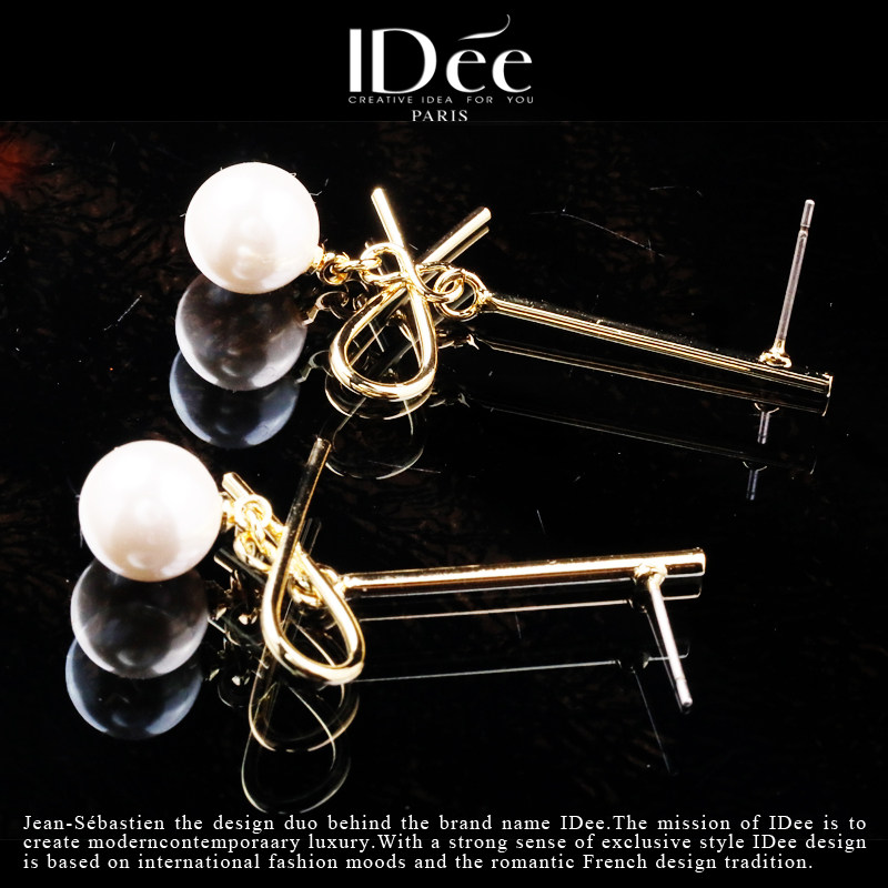 法国idee蝴蝶结流苏女高级感长耳钉 idee耳钉