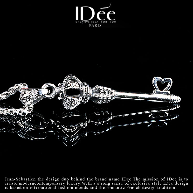 法国idee钥匙男欧美时尚潮男吊坠 idee项链