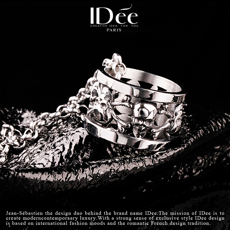 法国idee骷髅头男潮牌时尚嘻哈吊坠 idee项坠/吊坠