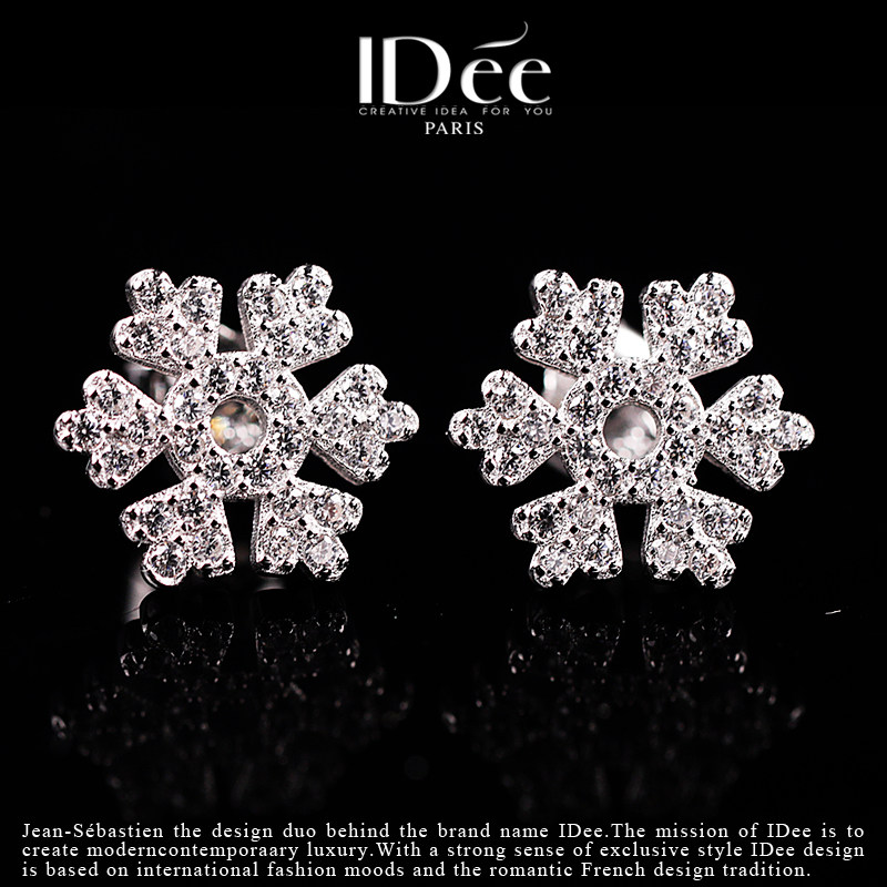 法国idee纯银小女潮牌小巧简约耳钉 idee耳钉