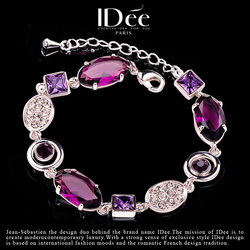 法国idee红宝石百搭女气质欧美手链 idee手链