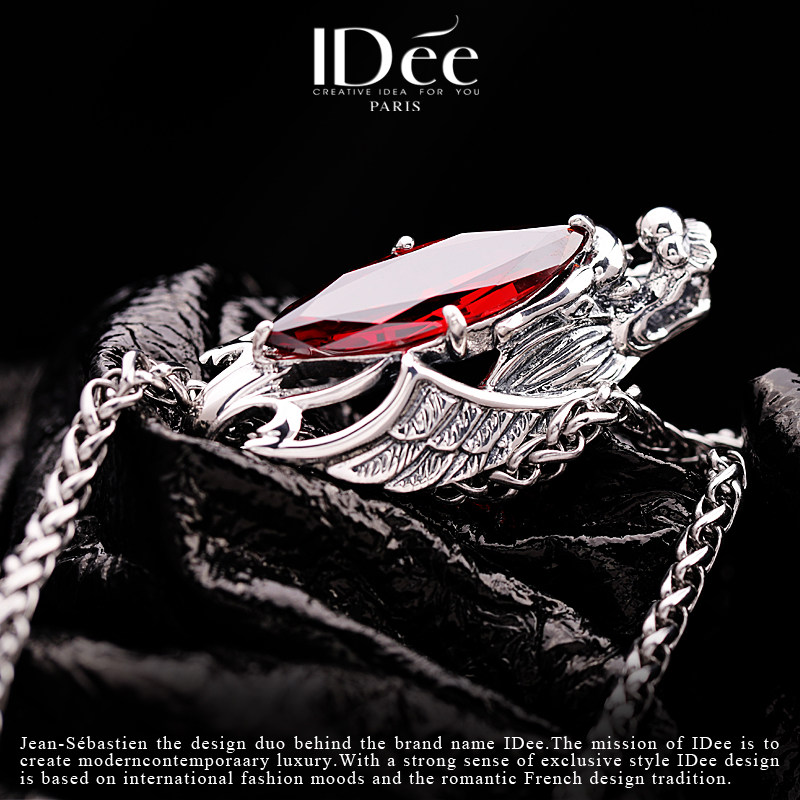 法国idee男复古个性龙头泰银项链 idee项坠/吊坠