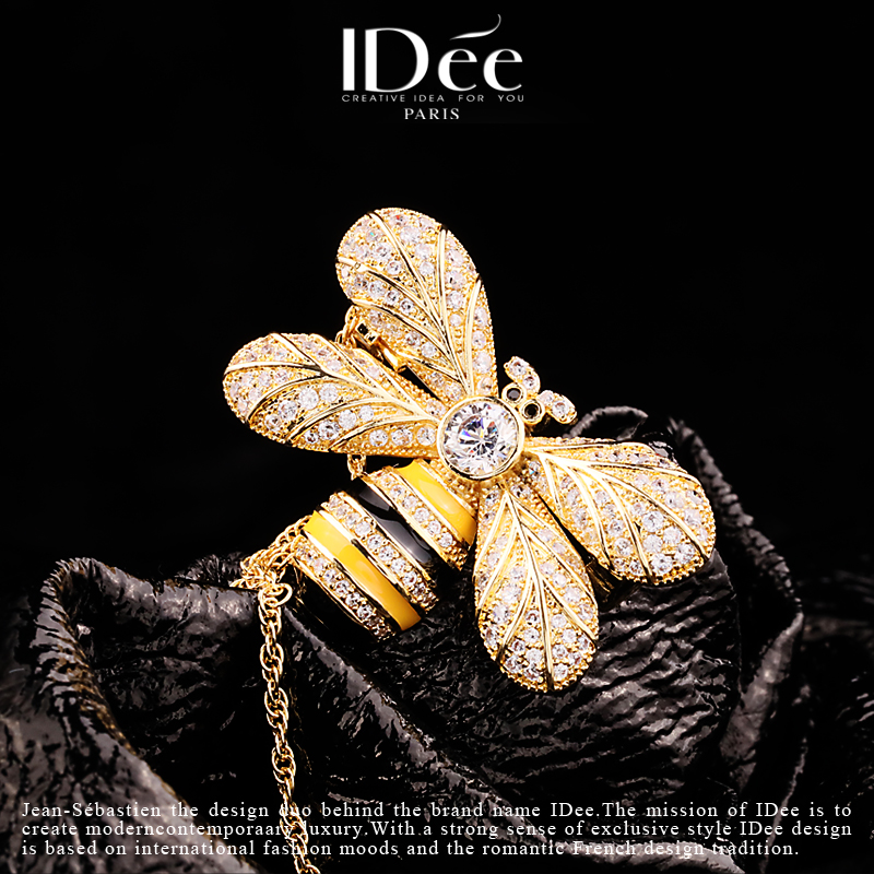 法国idee蜜蜂女时尚潮牌个性潮胸针 idee胸针