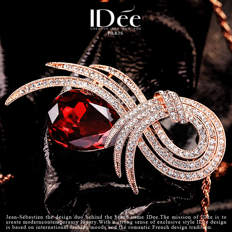 法国idee红宝石2022年新款毛衣链 idee项链