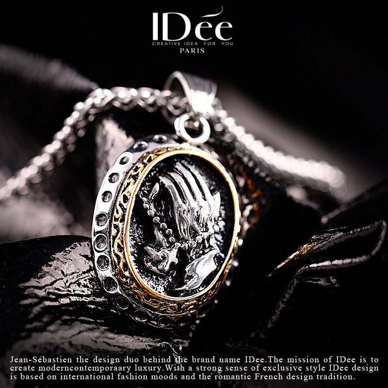 法国idee男潮牌时尚情侣个性吊坠 idee项链